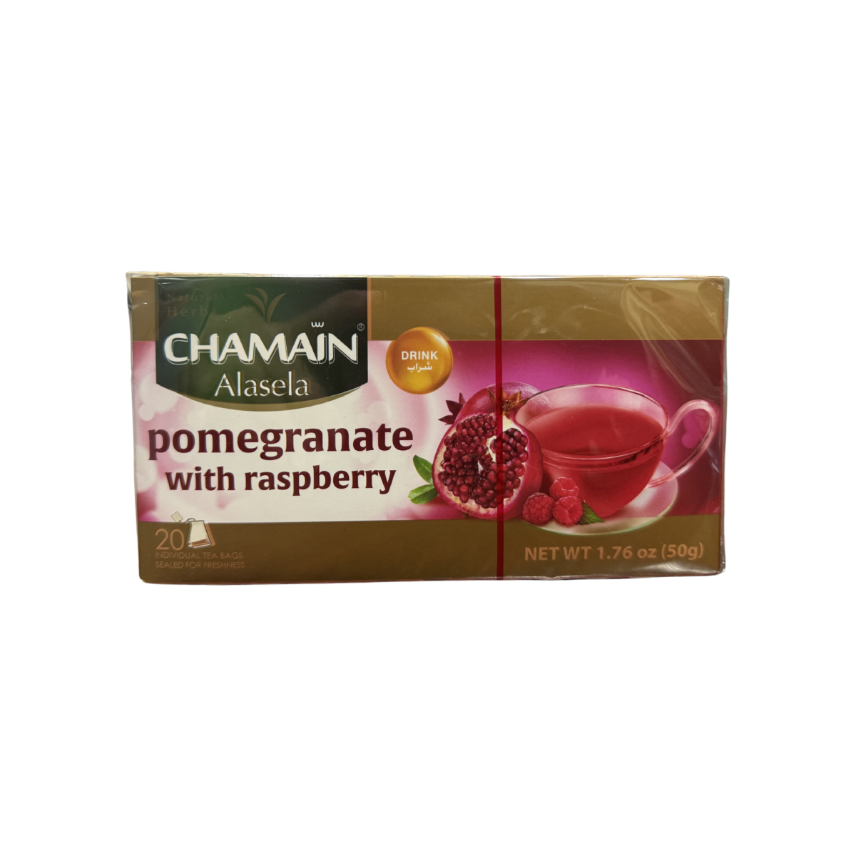 b2 Chamain Pomegranate with Raspberry Tea 50g | 20 Tea Bags Malaysia - Image 1