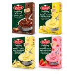 DURRA PUDDING 160G CHOCOLATE, STRAWBERRY, BANANA, VANILLA.